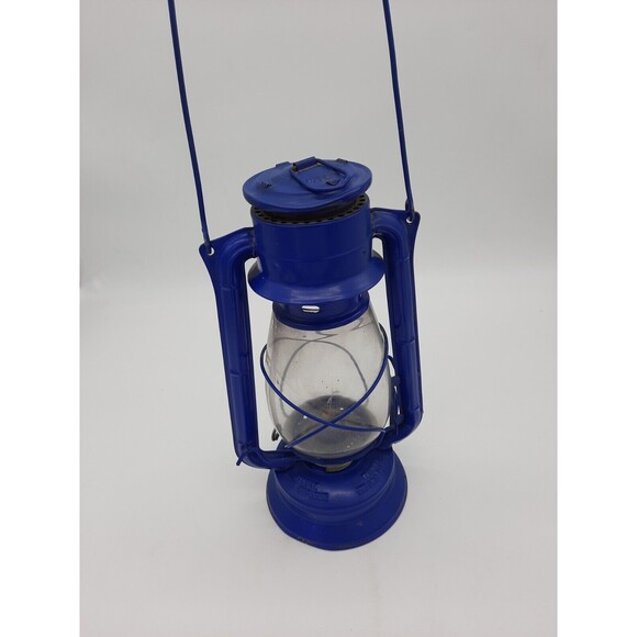 Vintage Meva 865 Blue Parrafin Oil Lamp Czech Republic - Picture 12 of 12